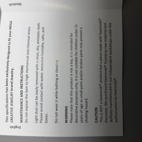 Butterfly Teardrop Pendant Necklace with Aquamarine Swarovski crystal - Picture 4 of 5